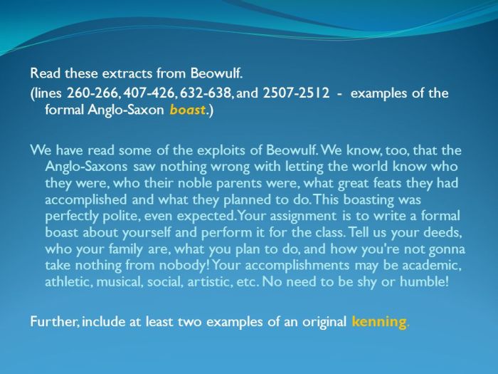 Formal boast about yourself examples