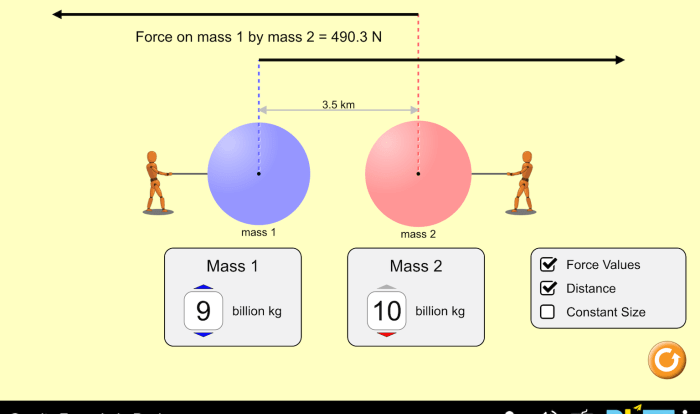 Gravitational force gizmo answer key