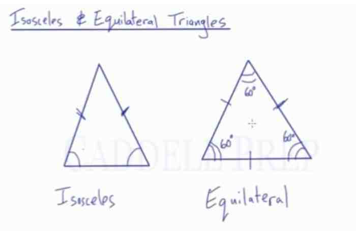 Isosceles and equilateral triangles answer key