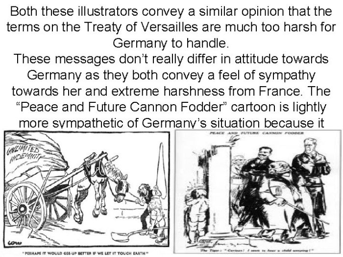 Treaty of versailles cartoon analysis answers