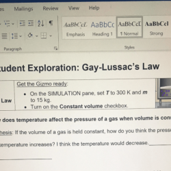 Student exploration ideal gas law answer key